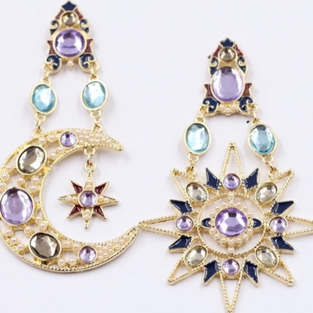 Star and Moon Earrings Zara - Picture 2 of 5